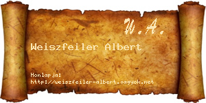 Weiszfeiler Albert névjegykártya